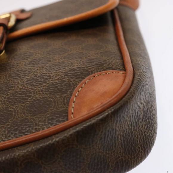 CELINE Macadam Canvas Shoulder Bag PVC Brown Auth ep3998 - Picture 11 of 16